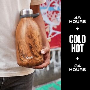 S'well Stainless Steel Roamer Bottle-64 Fl Oz-Teakwood